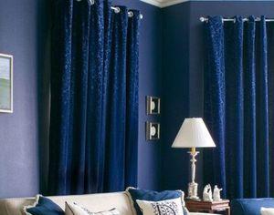 Синие шторы — стильный и уютный дизайн в синих тонах (85 фото)